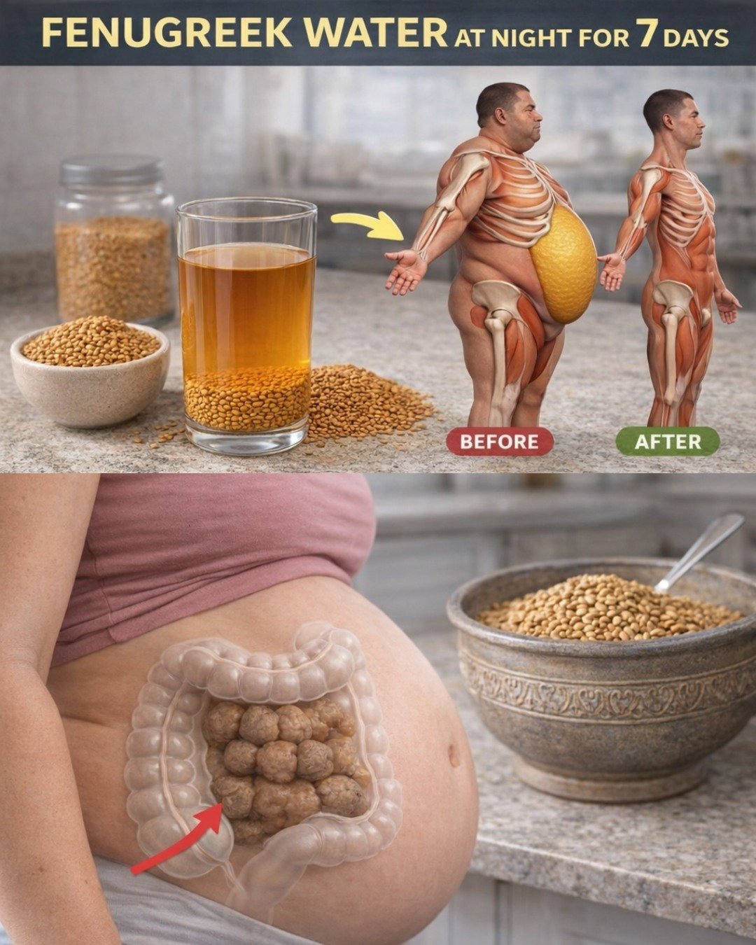 Drink Fenugreek Water at Night for 7 Days — Could It Help Steady Blood Sugar and Trim Belly Fat? (What Studies Actually Show