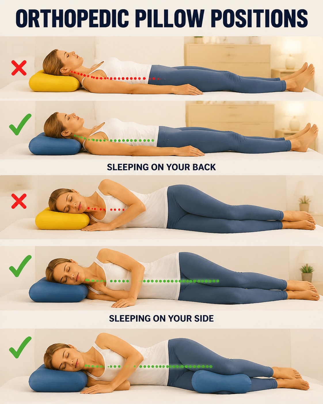 Are You Sleeping the Right Way? Best Orthopedic Pillow Positions for Side, Back, and Stomach Sleepers
