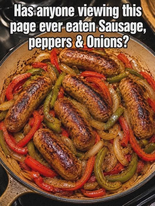 ITALIAN SAUSAGE WITH PEPPERS AND ONIONS OVER GARLIC MASHED POTATOES
