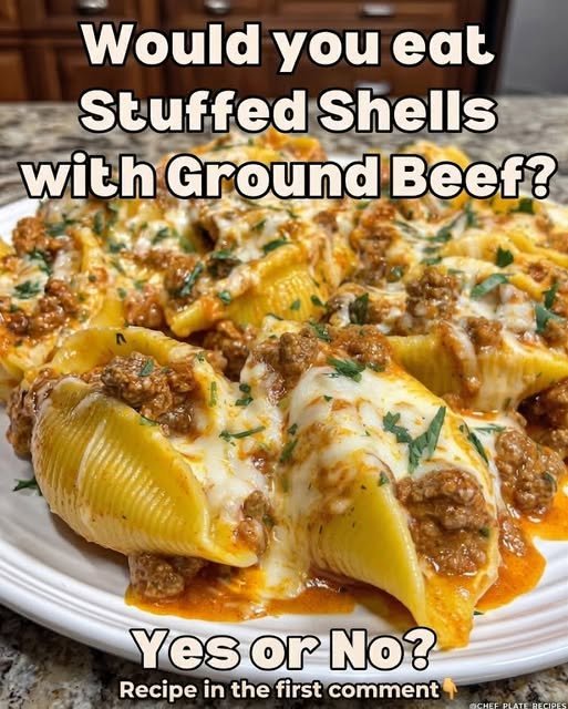 Stuffed Shells with Ground Beef