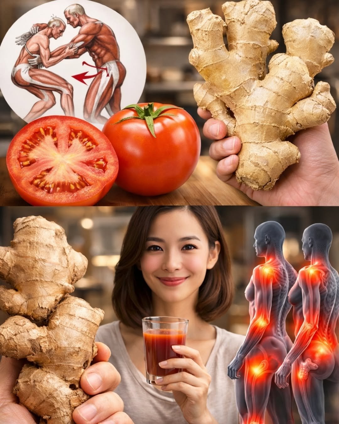 ⚡ Natural Energy Booster: Ginger and Tomato for All-Day Vitality