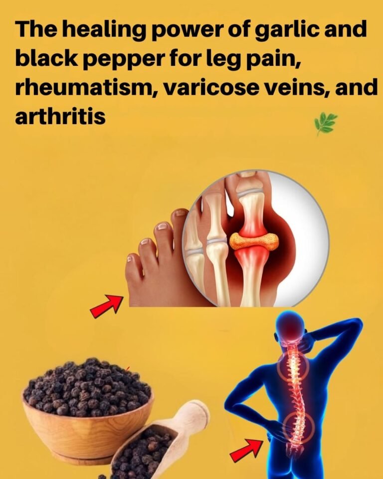 🌿 The Power of Garlic and Black Pepper for Leg Pain and Joint Discomfort