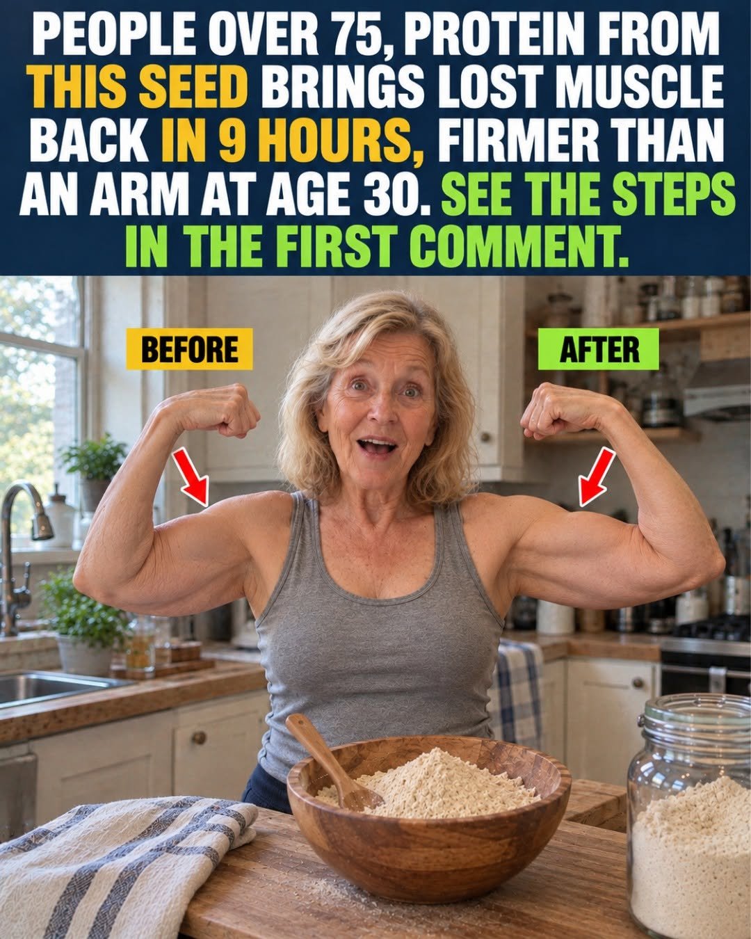 Severe Muscle Weakness After 75 Starts Reversing When This Seed Protein Enters Breakfast