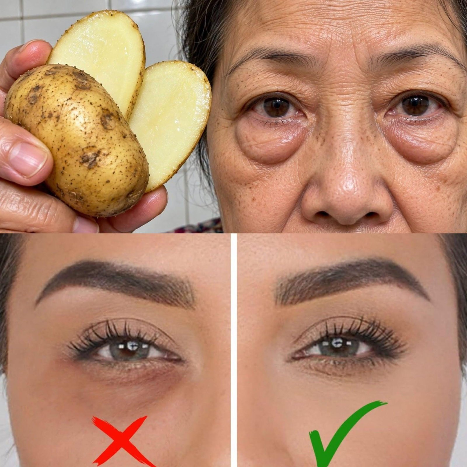 5 Simple Tricks to Reduce Under-Eye Puffiness in 10 Minutes — Including the Potato Trick!