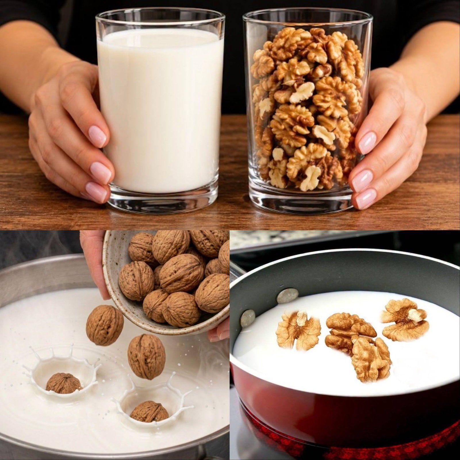 Throw Walnuts Into Boiling Milk! Grandma’s Creamy Secret Recipe That Tastes Like a Dream
